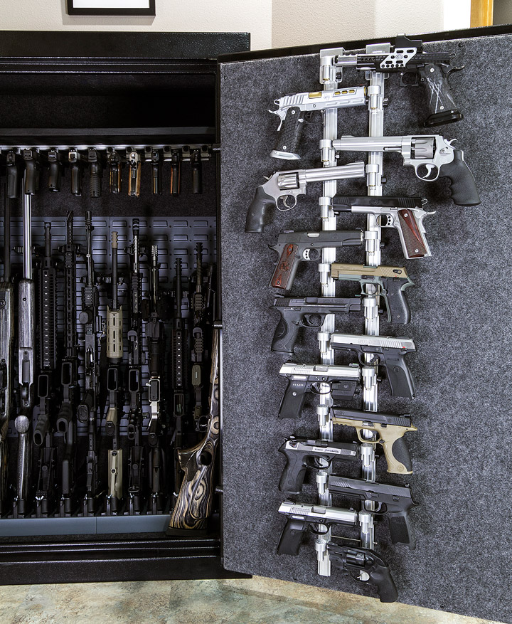Gun Safe Door Storage  Store & Display Multiple Handguns